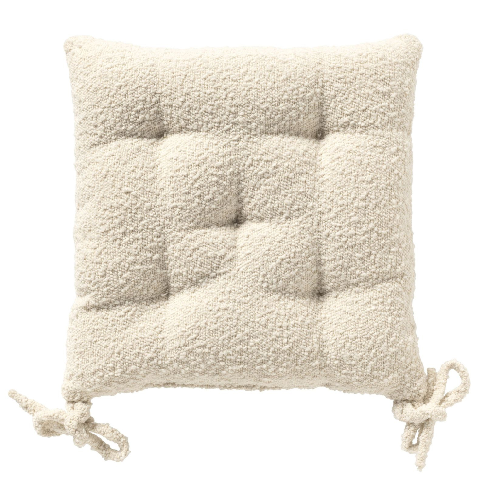 Dutch Decor Sitzkissen 'Onno' 40 x 40 cm Snow White - Weiß